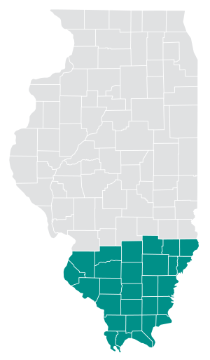 State map of Diocese of Belleville