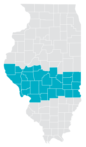 State map of Diocese of Springfield