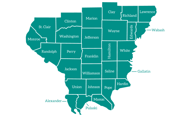 County map of Diocese of Belleville